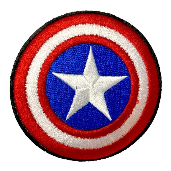 Unbranded Other - Captain America Marvel Superhero Shield Embroidered 3" Iron / Sew-On Patch